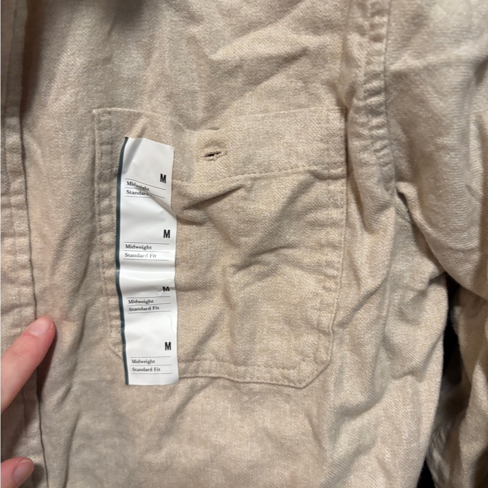 Goodfellow & Co Cream Lightweight Shirt Jacket - Picture 3 of 5